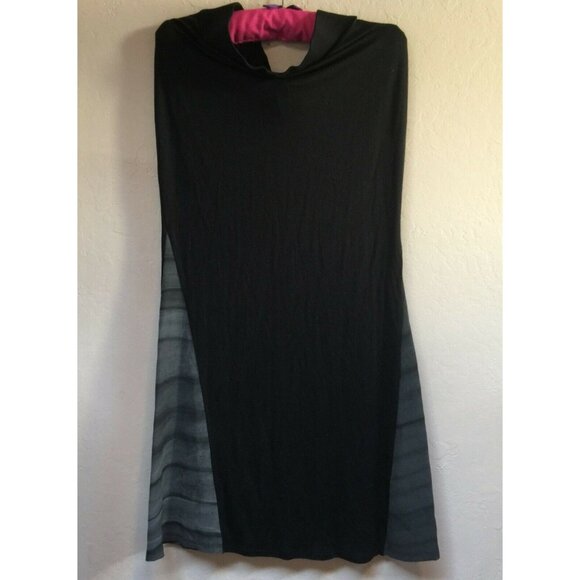 New Michael Stars Women's Pull-On Maxi Skirt Colorblock Black Gray Size One - Picture 1 of 7